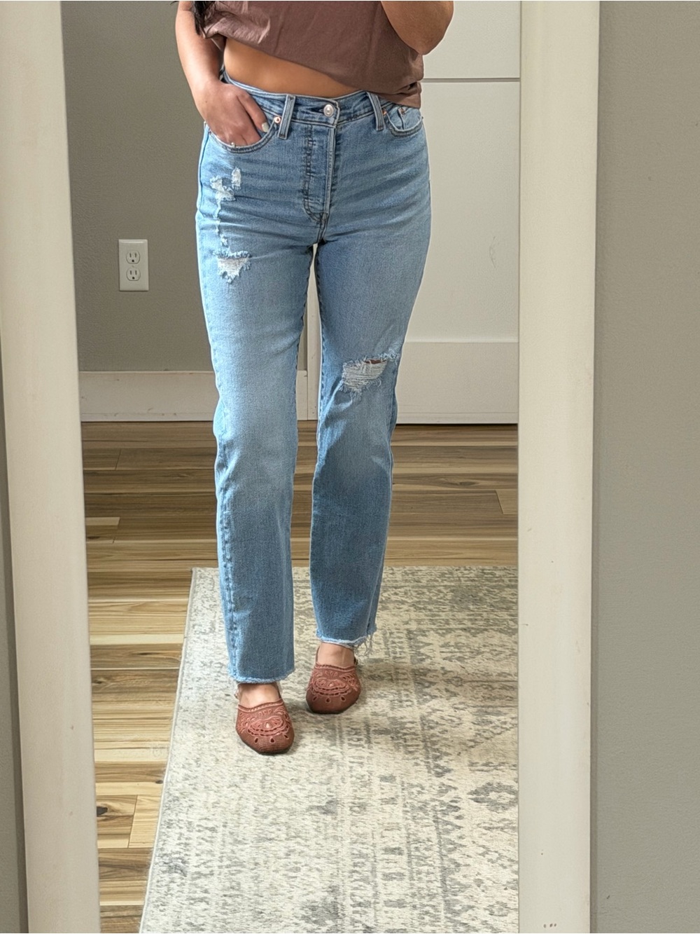 Levi’s Light Distressed High-Rise Wedgie Straight leg Women's Jeans